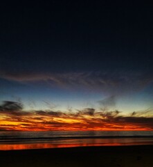 sunset over the sea