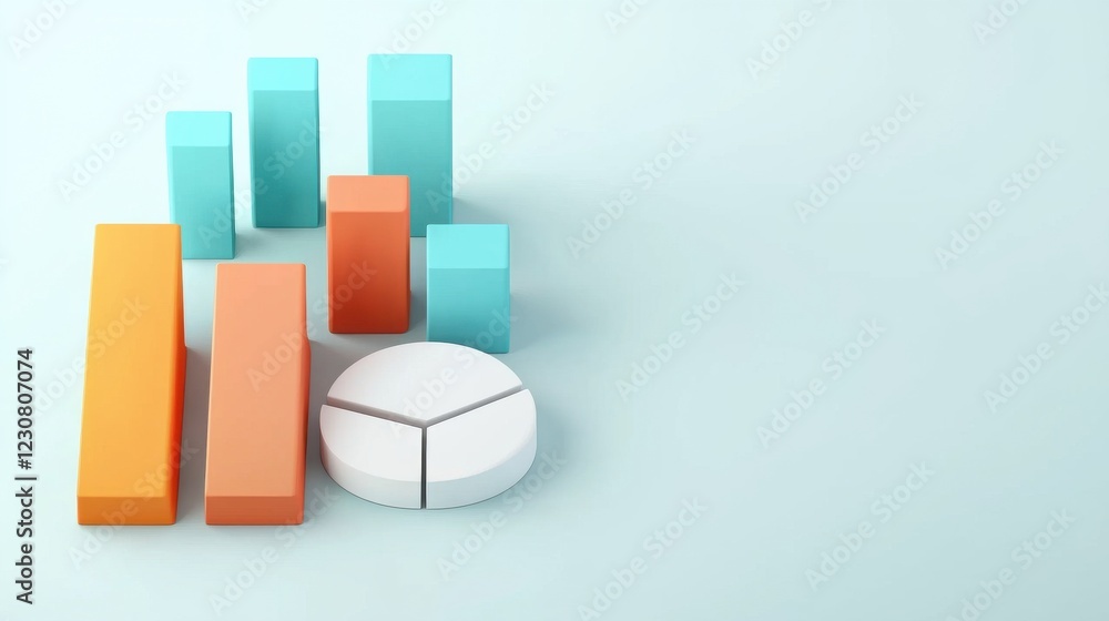 Aufkleber abstract geometric shapes cubes rectangles infographic background 3d render