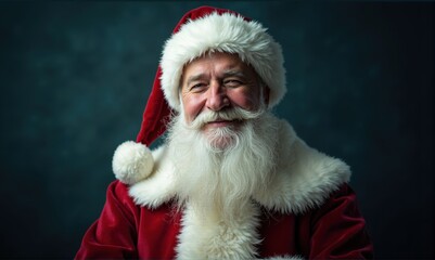 Portrait of a Man in Santa Claus Costume