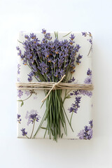 A stylishly packaged gift box embellished with lavender flowers, making it an ideal choice for thoughtful gifts on anniversaries, birthdays, or any memorable occasion