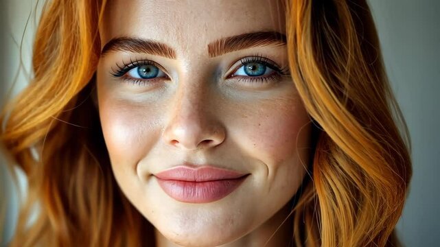 A striking portrait of a woman with one half radiant and youthful, the other showing the beauty of aging gracefully.