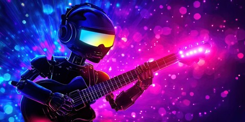  illustration robot rock star 