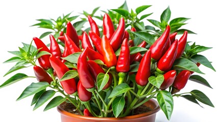 Potted Red Chili Peppers