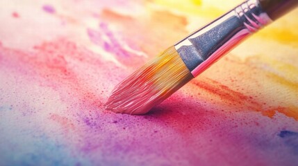 Obraz premium Brushstrokes of Creativity: A Vibrant Watercolor Palette