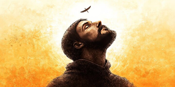 illustration Saint Francis of Assisi 