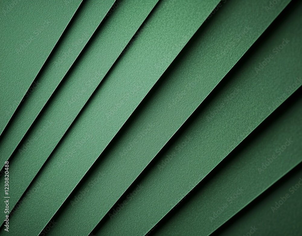 Poster green diagonal lines creating shadows and perspective in abstract background, ideal for websites, pr