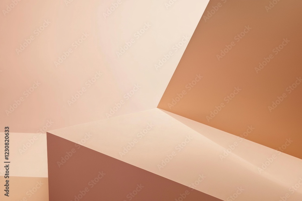 Poster geometric shapes in pastel colors create a minimalist abstract background with a modern and stylish 