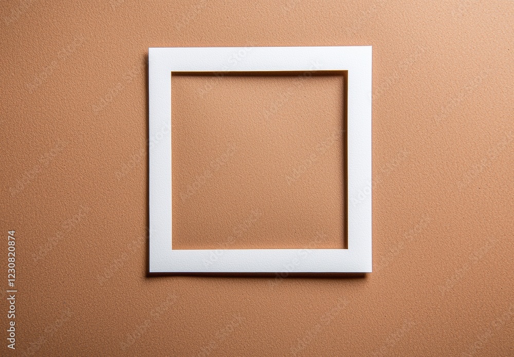 Poster white frame is displayed on a textured brown background, creating a simple yet elegant backdrop perf