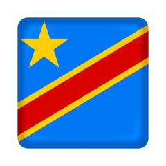 Congo flag cube pin and badge