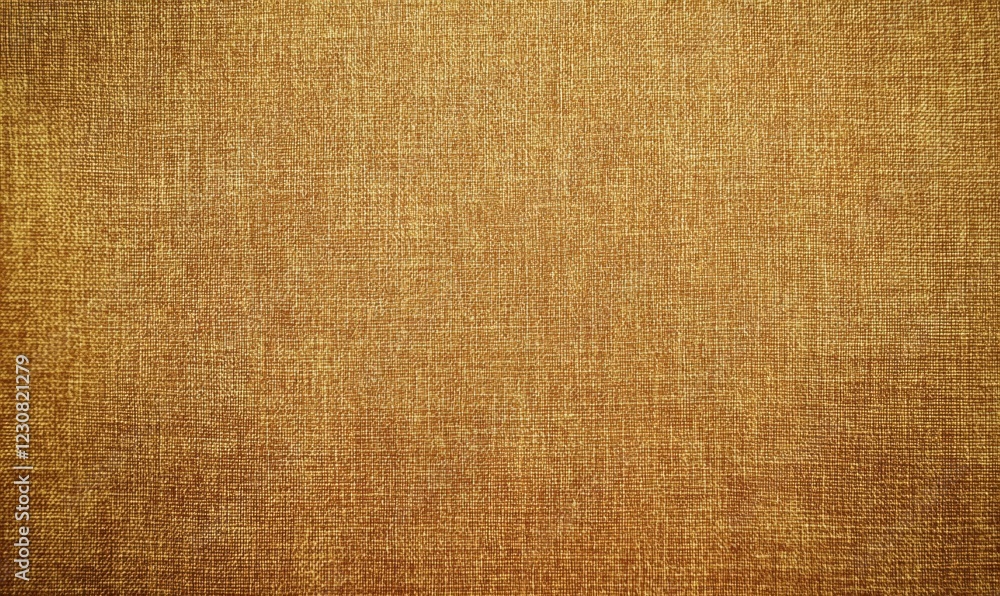 Aufkleber close-up view of a brown linen fabric, highlighting its woven texture and creating a rich, textured 