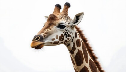 Obraz premium Giraffe Portrait: Gentle Gaze, Serene Spots, Natural Elegance
