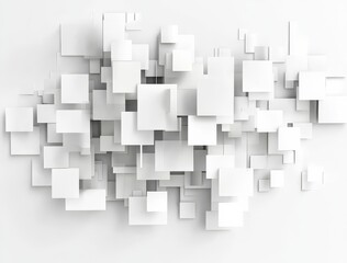 Artistic interpretation of 3D squares that challenges perception and form.