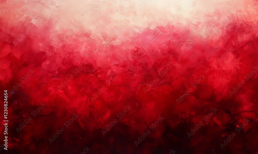 Poster abstract red gradient background with soft, blurry texture, resembling a field of flowers or a cloud