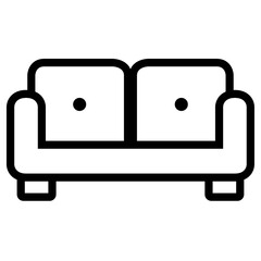 Home Decor Websites, Ads, Furniture Branding.Sofa with Cushions and Armrests.
