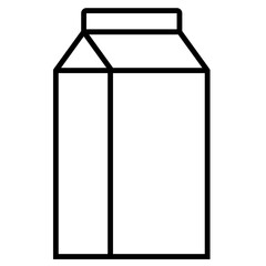 Icon of liquid carton packaging, simple rectangular shape with spout. Eco-friendly packaging, liquid storage, beverage marketing, event materials, product launch, sustainable design. Easy pouring. Sus