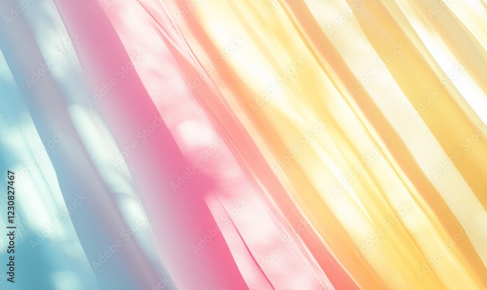 Poster abstract pastel fabric texture with diagonal lines and light shining through.