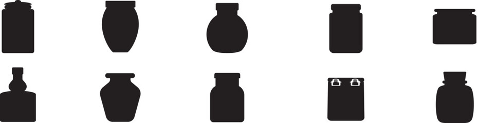 Storage Jar icons set