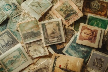 A Collection of Vintage Postage Stamps