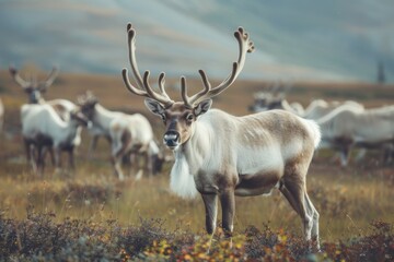 Fototapeta premium Moose in Its Natural Habitat in Alaska