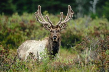 Naklejka premium Moose in Its Natural Habitat in Alaska