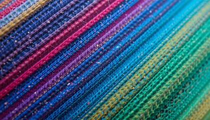 Vibrant Fabric Texture with Sharp Weave and Thread Details