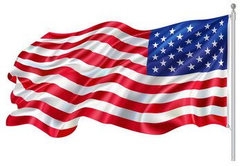 Waving National Flag Design Isolated on White With Transparent Background for Creative Projects and Designs