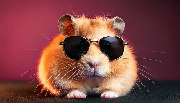 hamster with sunglasses