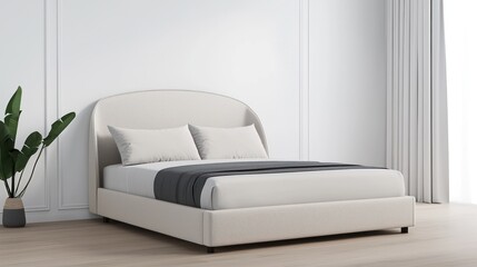 White Modern Minimalist Bedroom Interior Design