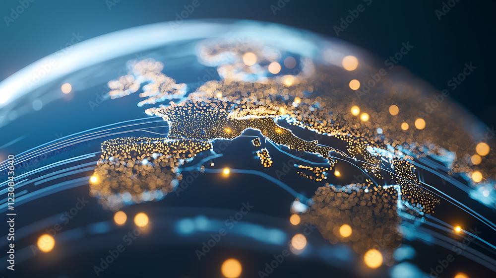 Poster innovative cybersecure digital finance grids enhancing global connections in technology-driven envir