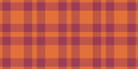 Vibrant autumnal plaid pattern in rich orange and maroon tones.  Perfect for fallthemed designs, website backgrounds, textile prints, or crafting projects.  Clean, simple, and versatile.