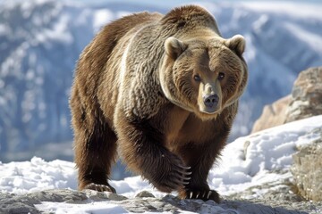 Grizzly Bear in Its Natural Habitat