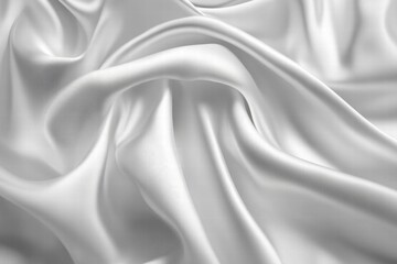 Obraz premium Abstract White Silk Fabric Draped Background
