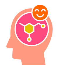 Dopamin hormone symbol and Dopamine Receptor