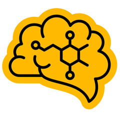 Dopamin hormone symbol and Dopamine Receptor