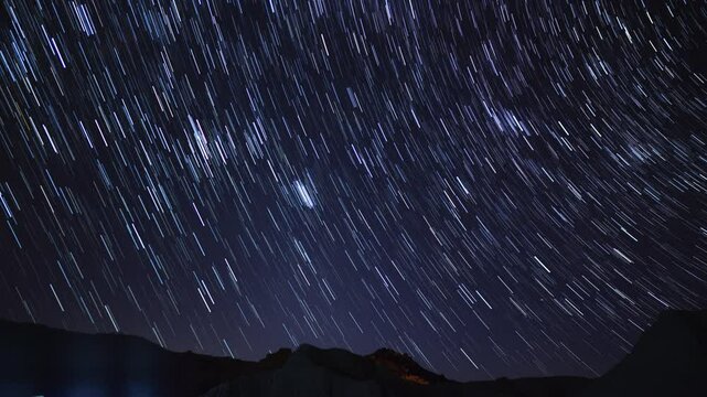 Startrails Over Desert Canyon