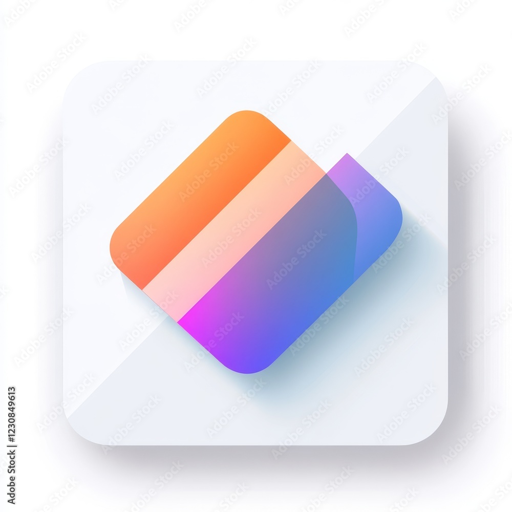 Poster abstract colorful gradient app icon design.