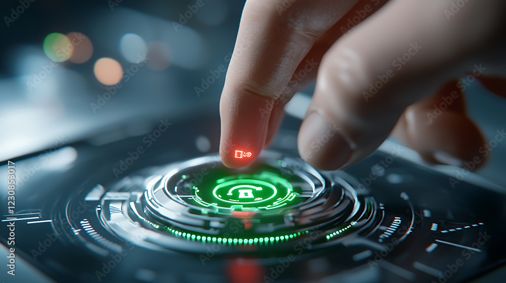 Poster interactive cybersecurity interface for financial health management digital workspace user engagemen