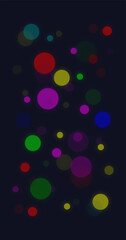 colorful dots with dark background