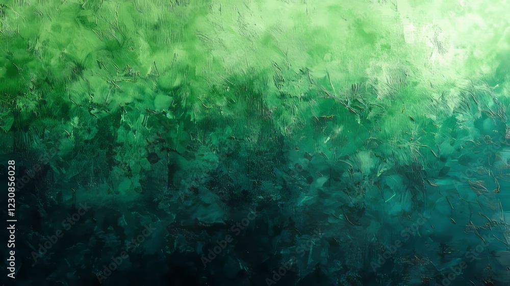 Poster abstract green textured background with a gradient from light to dark shades.