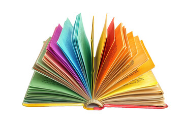 Colorful Chapter Book Cover Art for Children's Literature Featuring Vibrant Pages and a Transparent Background