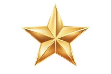Obraz premium Golden Star Shines Brightly Against Black, Award Achievement Symbol