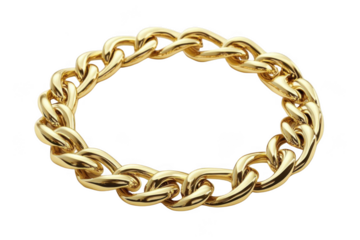 Gold Chain Creates a Circle of Luxury, Elegance, and Style. A Symbol of Interlocking Connections.