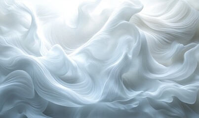Obraz premium Abstract flowing light blue fabric background.