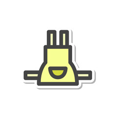 ステッカー日用品家電関連の単品アイコン　エプロン