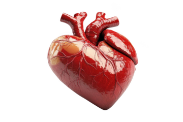 Healthy Heart Beats Regularly on Black Background, Cardiovascular Health Concept