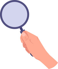 Hand With Magnifying Glass