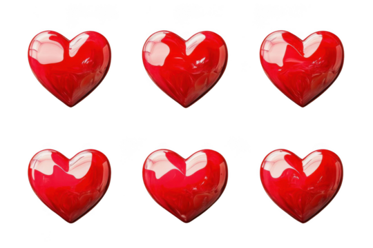 Red Hearts Shine Brightly Against a Black Background, Symbolizing Love and Affection.