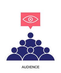 Product presentation icon filled with two colors