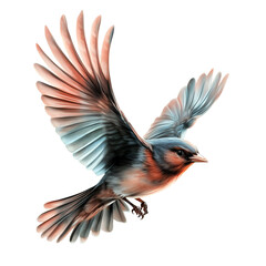 Obraz premium Spring Bird Clipart Vector Illustration – Cute Floral Birds, Pastel Nature Design