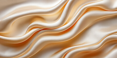 Obraz premium Flowing satin fabric textile showcase elegant drapery soft lighting close-up luxury texture and feel for fashion design inspiration